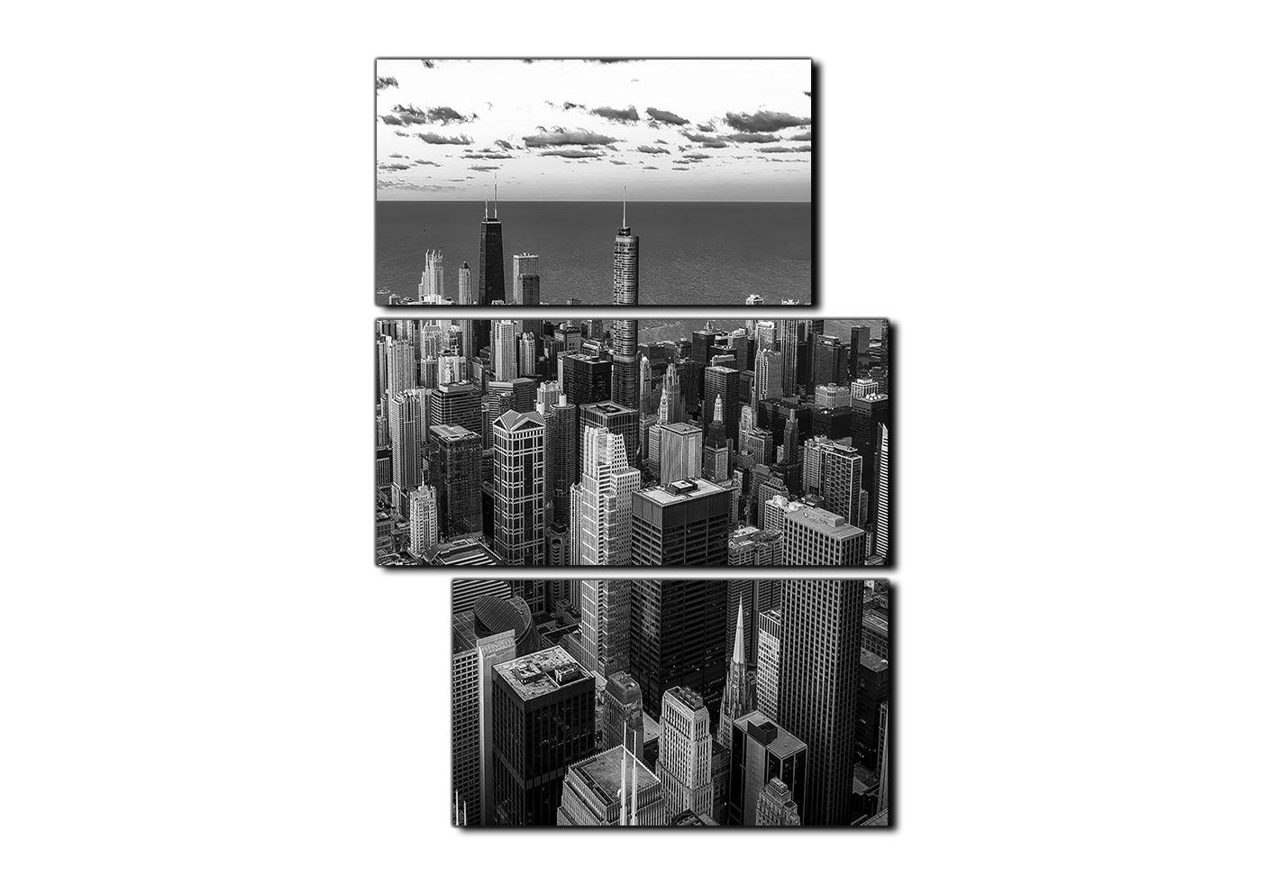 Obraz na plátně - Mrakodrapy v Chicagu- obdélník Obraz na plátně - Mrakodrapy v Chicagu- obdélník